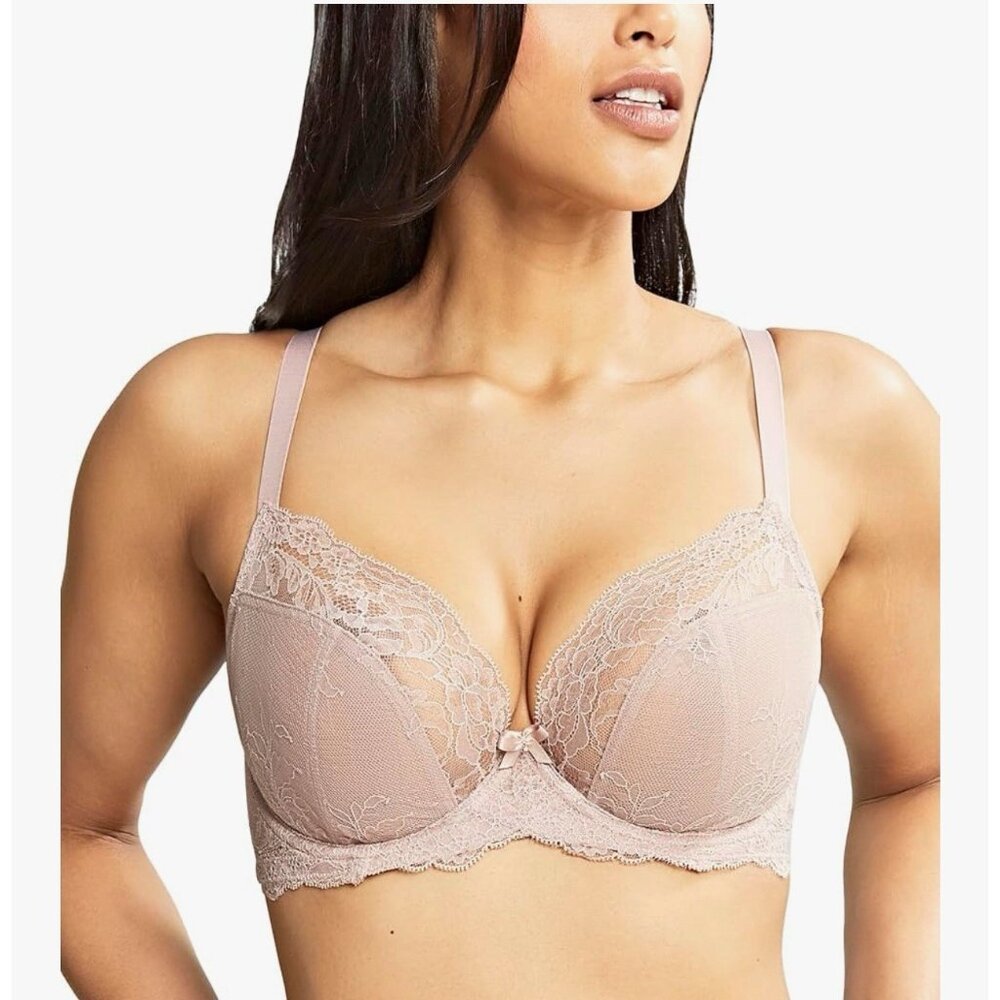 Panache Lace Underwire Bra in Dusty Pink